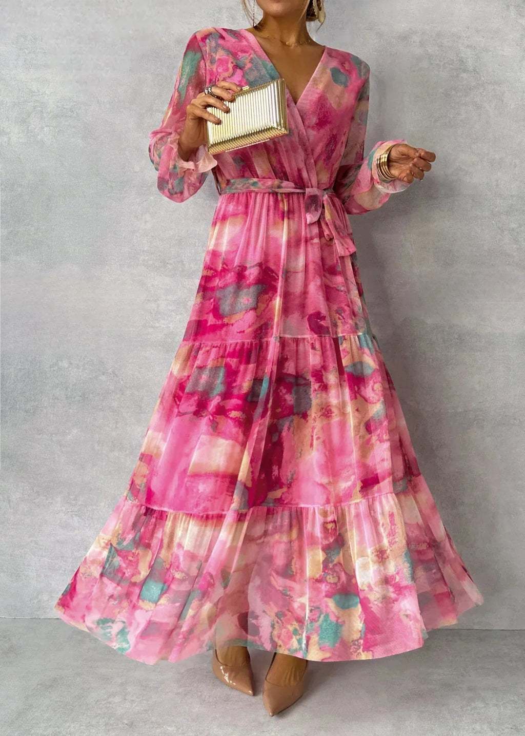 Vestido envolvente con estampado floral