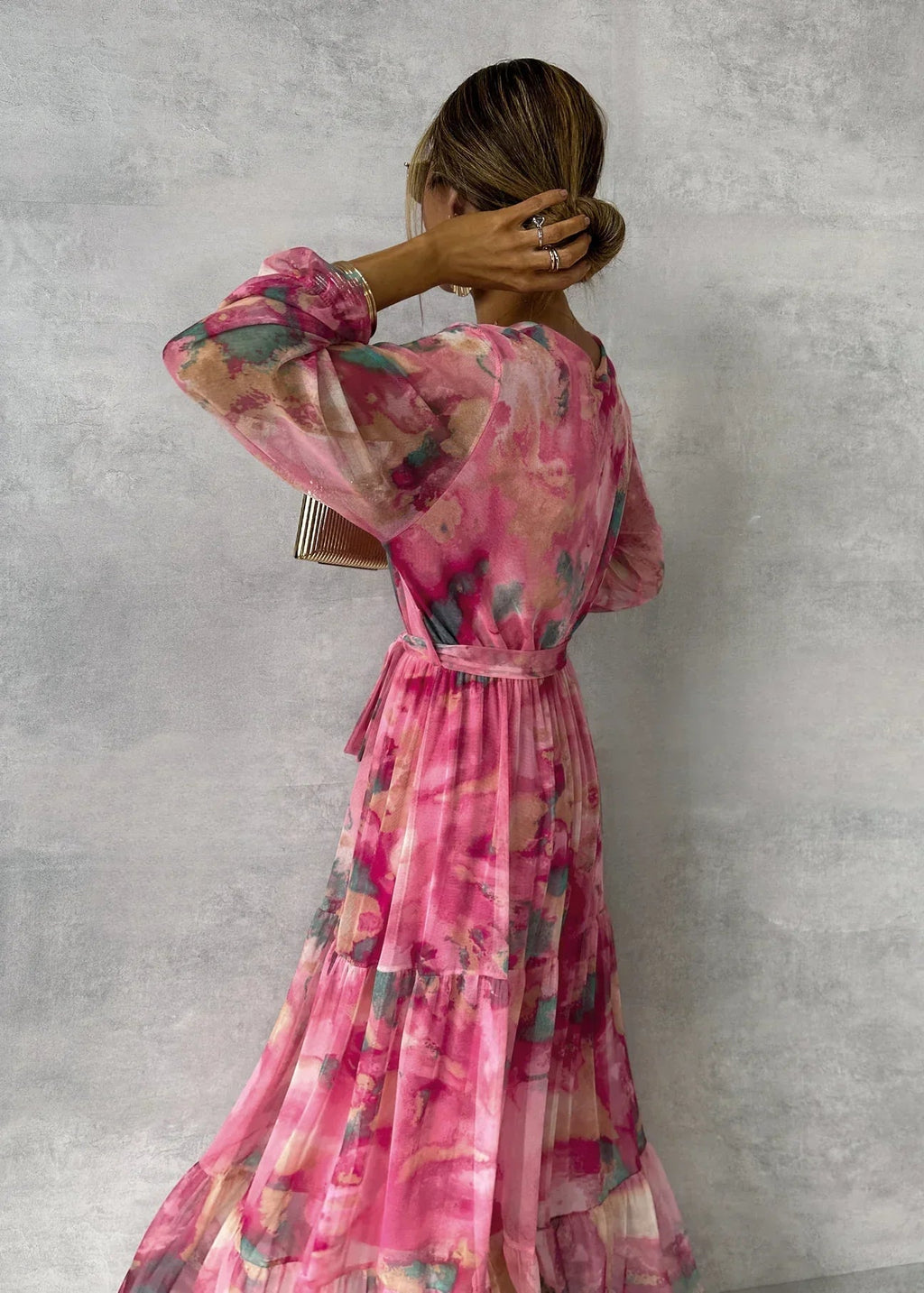 Vestido envolvente con estampado floral