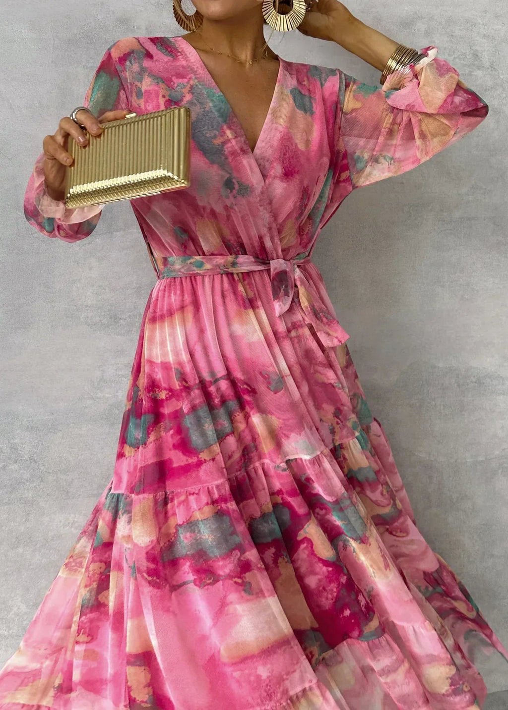 Vestido envolvente con estampado floral