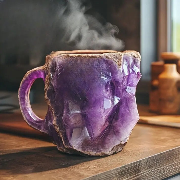 Tazas de café de cristal mineral