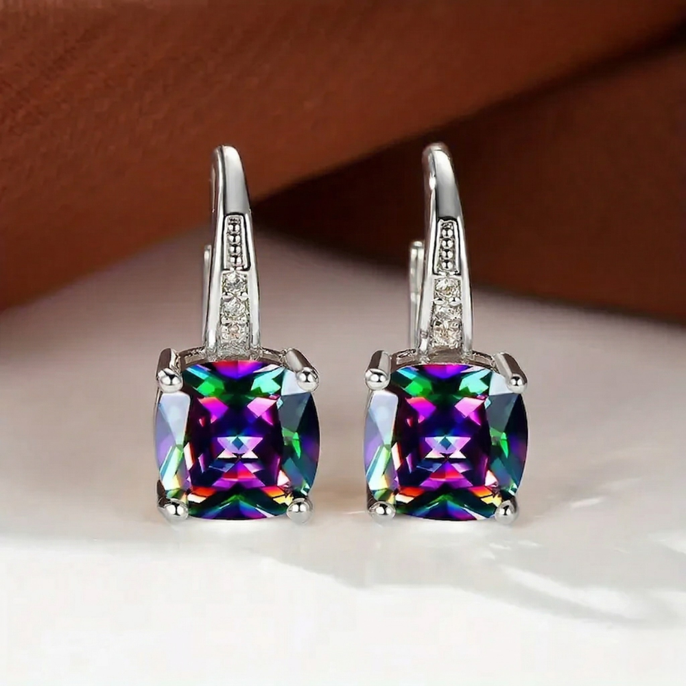 Mystic Stone | Pendientes de aro | Dorado
