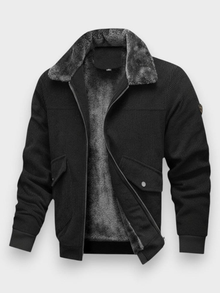 Norbert™ | Chaqueta bomber con cuello de felpa sintética
