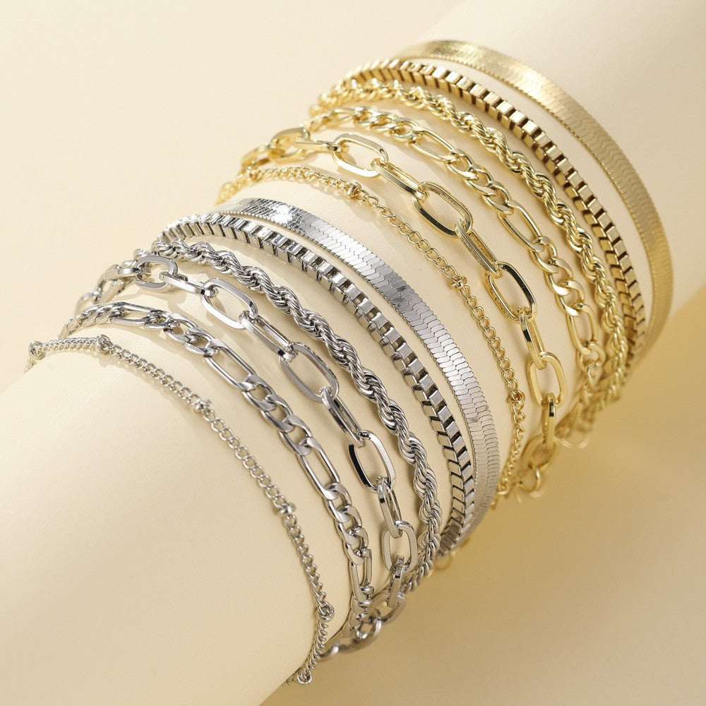 Ellis Renner | Set de pulseras | Dorado
