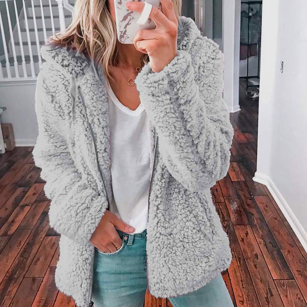Raina™ | Abrigo Sherpa con Capucha para el Día a Día