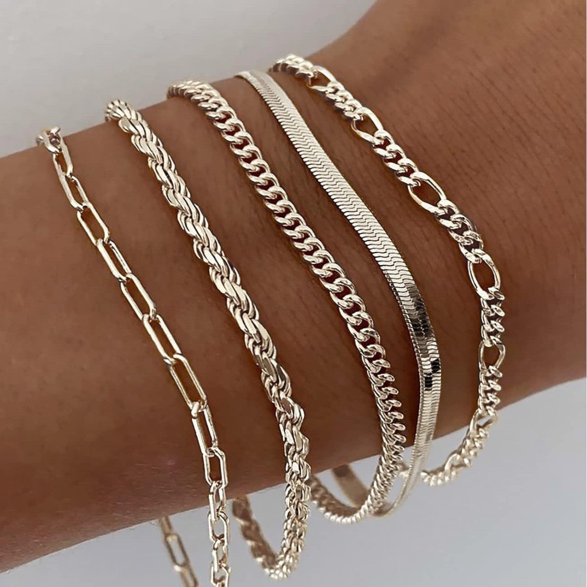 Ellis Renner | Set de pulseras | Dorado