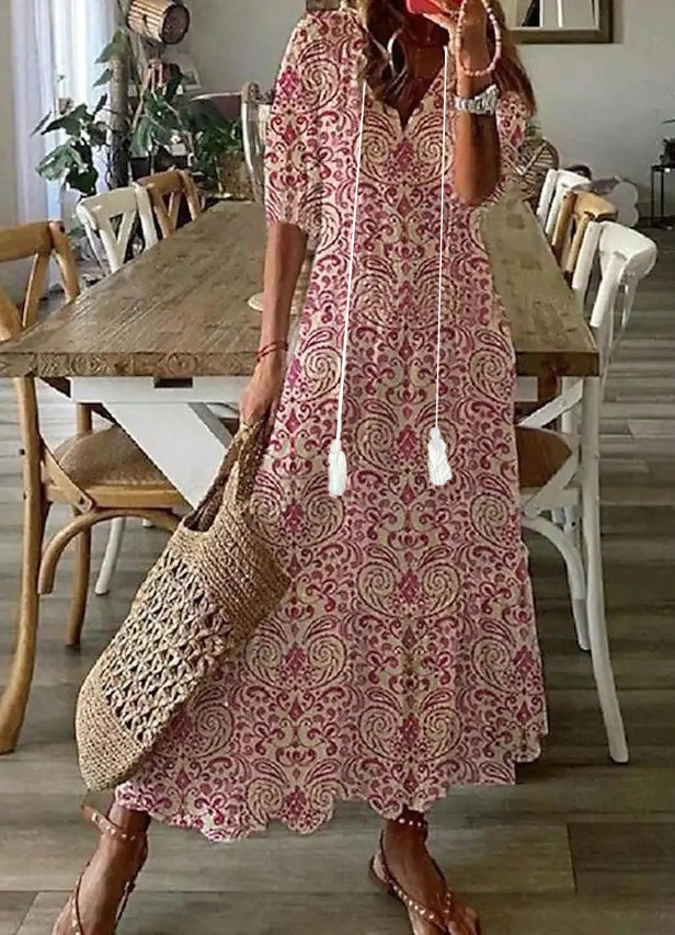 Sofia | Vestido Maxi Boho Vintage de Verano
