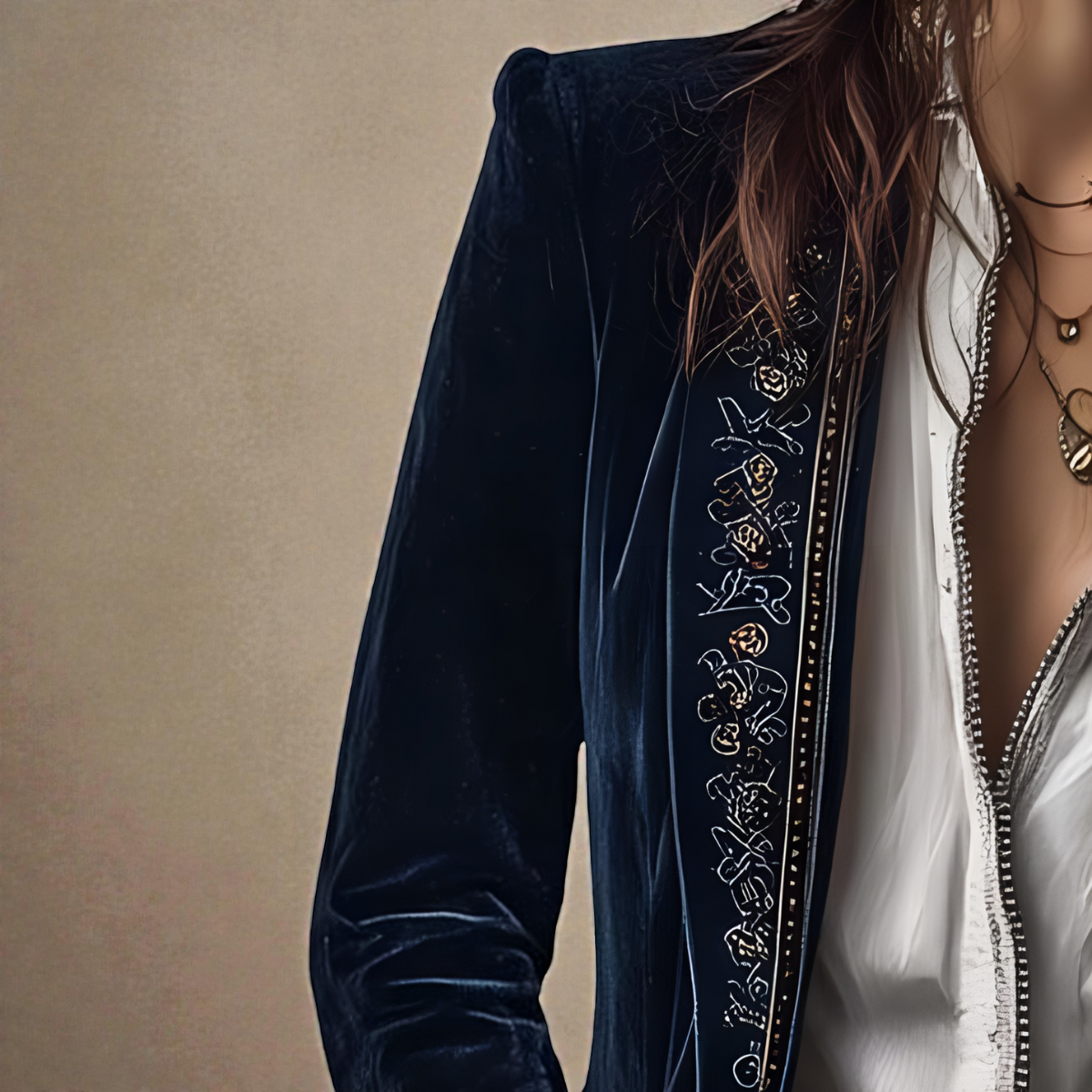 Nuria - Chaqueta Elegante de Terciopelo
