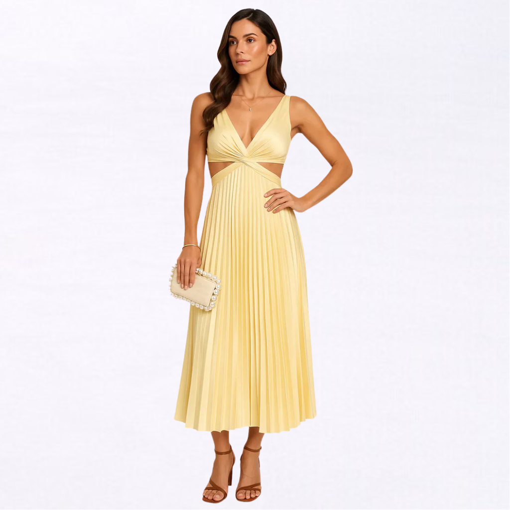 Vestido Bellezza – Vestido plisado para ocasiones
