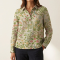 Elena – Camisa de lino estampada