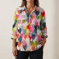 Carlotta – Camisa de lino con estampado