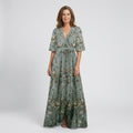 Élodie – Vestido largo estampado floral con escote en V