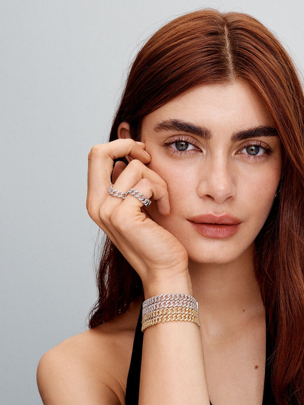 Pave Cuban | Pulsera | Dorado