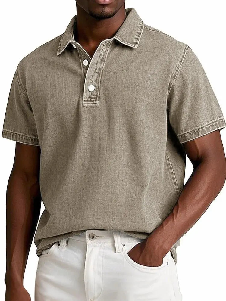 Antonio | Polo vintage para hombre con botones primavera-verano