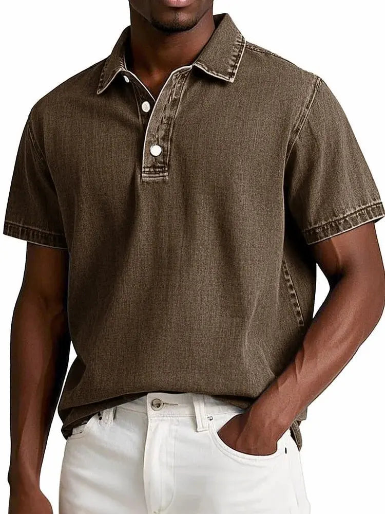Antonio | Polo vintage para hombre con botones primavera-verano