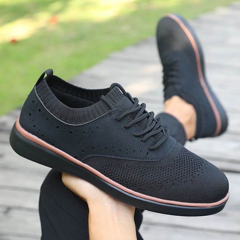 Zapatos deportivos transpirables para hombre de primavera y otoño, zapatos casuales de vestir a la moda, zapatos Oxford elegantes para hombre, mocasines para hombre 2025