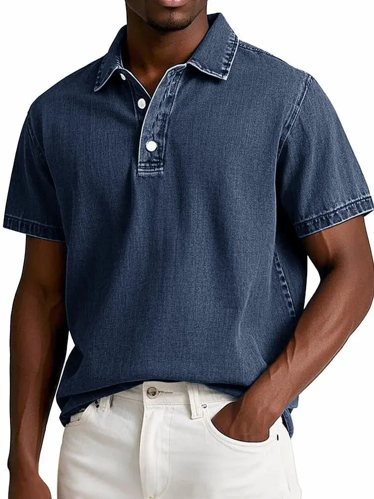 Antonio | Polo vintage para hombre con botones primavera-verano