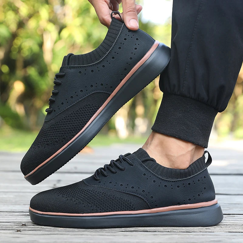 Zapatos deportivos transpirables para hombre de primavera y otoño, zapatos casuales de vestir a la moda, zapatos Oxford elegantes para hombre, mocasines para hombre 2025