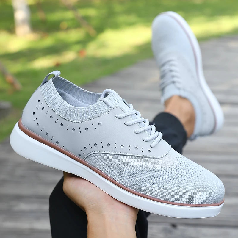 Zapatos deportivos transpirables para hombre de primavera y otoño, zapatos casuales de vestir a la moda, zapatos Oxford elegantes para hombre, mocasines para hombre 2025
