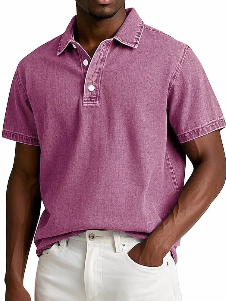 Antonio | Polo vintage para hombre con botones primavera-verano