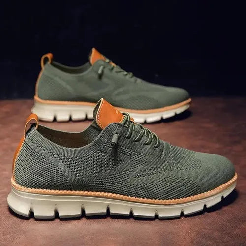 Nuevos mocasines ligeros para hombre - Tejido de malla transpirable, calzado casual con cordones, cómodos, tallas grandes, calzado casual personalizado