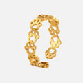 Anillo ajustable con huella de pata – Hecho de acero inoxidable