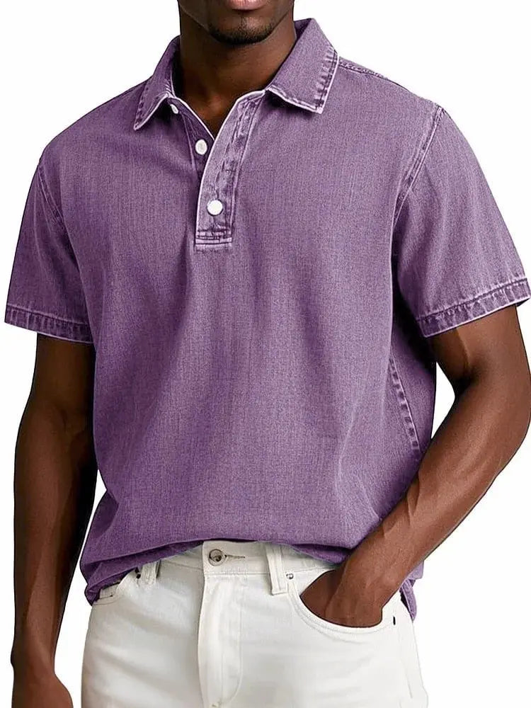 Antonio | Polo vintage para hombre con botones primavera-verano