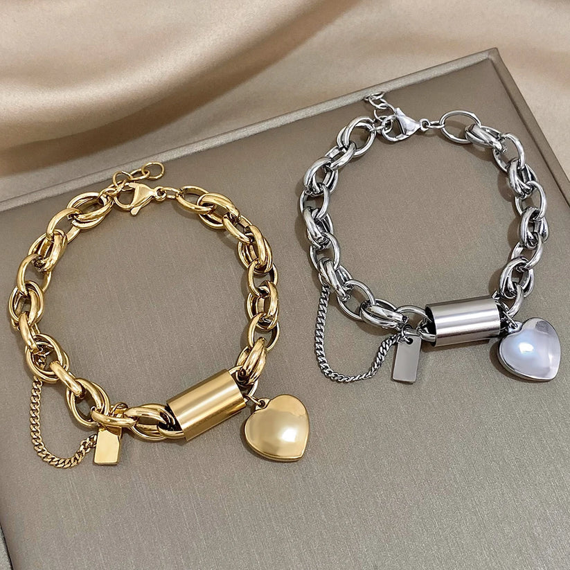 Heartened Chunky | Pulsera | Dorado