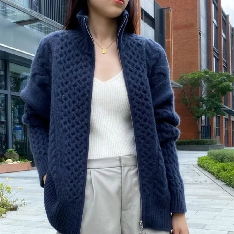 Elowen | Chaqueta de Cachemira con Cremallera