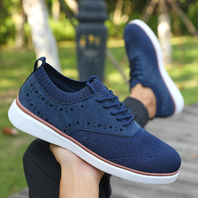 Zapatos deportivos transpirables para hombre de primavera y otoño, zapatos casuales de vestir a la moda, zapatos Oxford elegantes para hombre, mocasines para hombre 2025