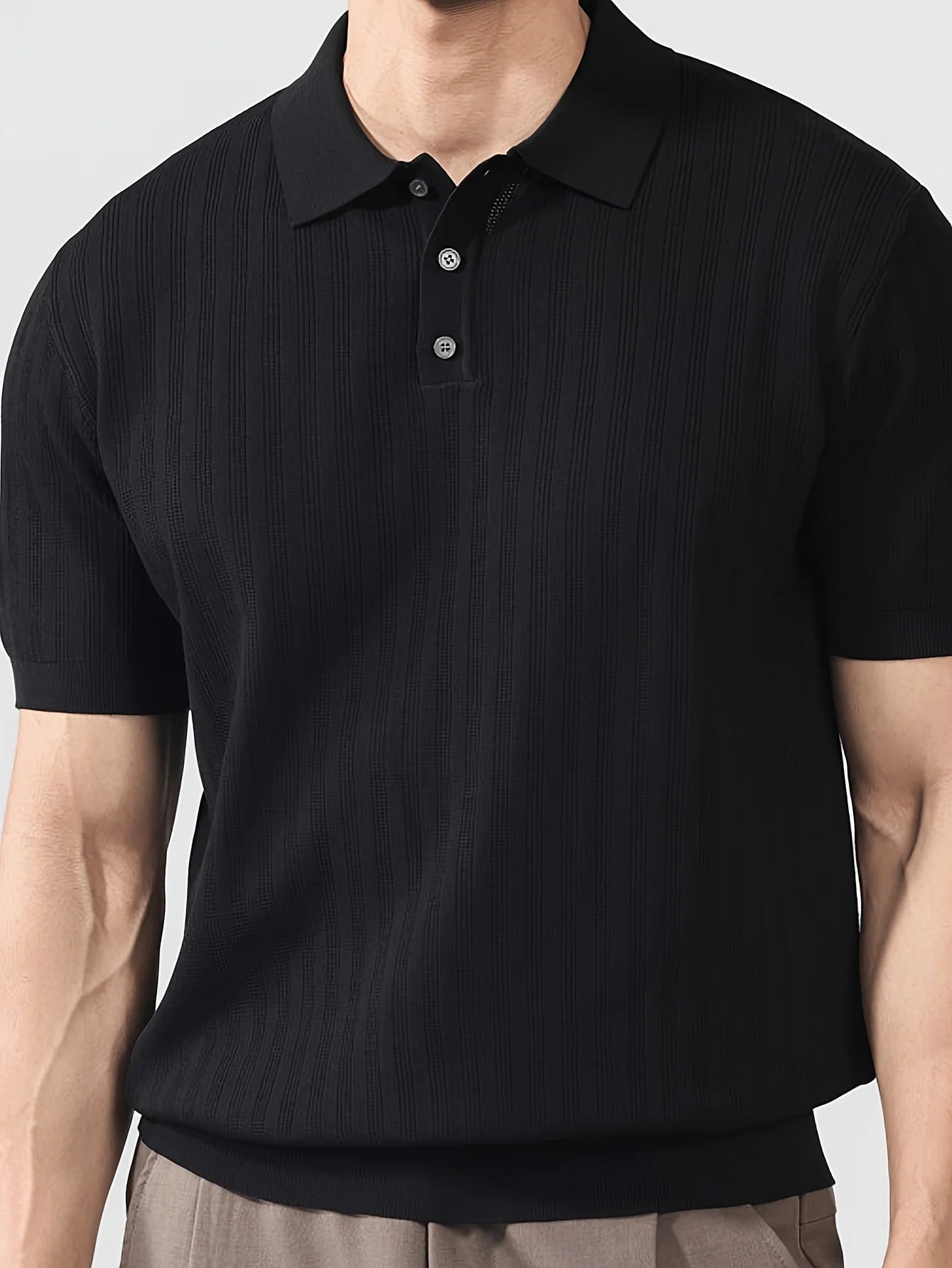 Polo para hombre fresco y elegante, tejido de seda para el verano, polo de marca a la moda con diseño de cuello, perfecto para
