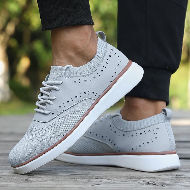 Zapatos deportivos transpirables para hombre de primavera y otoño, zapatos casuales de vestir a la moda, zapatos Oxford elegantes para hombre, mocasines para hombre 2025