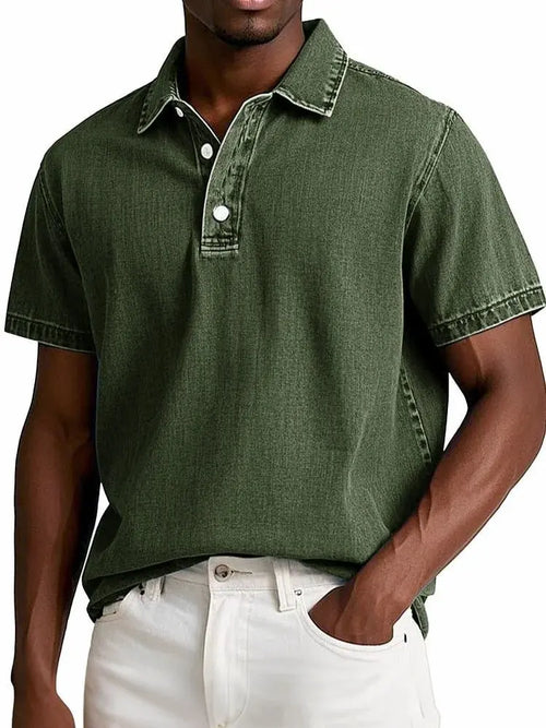 Antonio | Polo vintage para hombre con botones primavera-verano