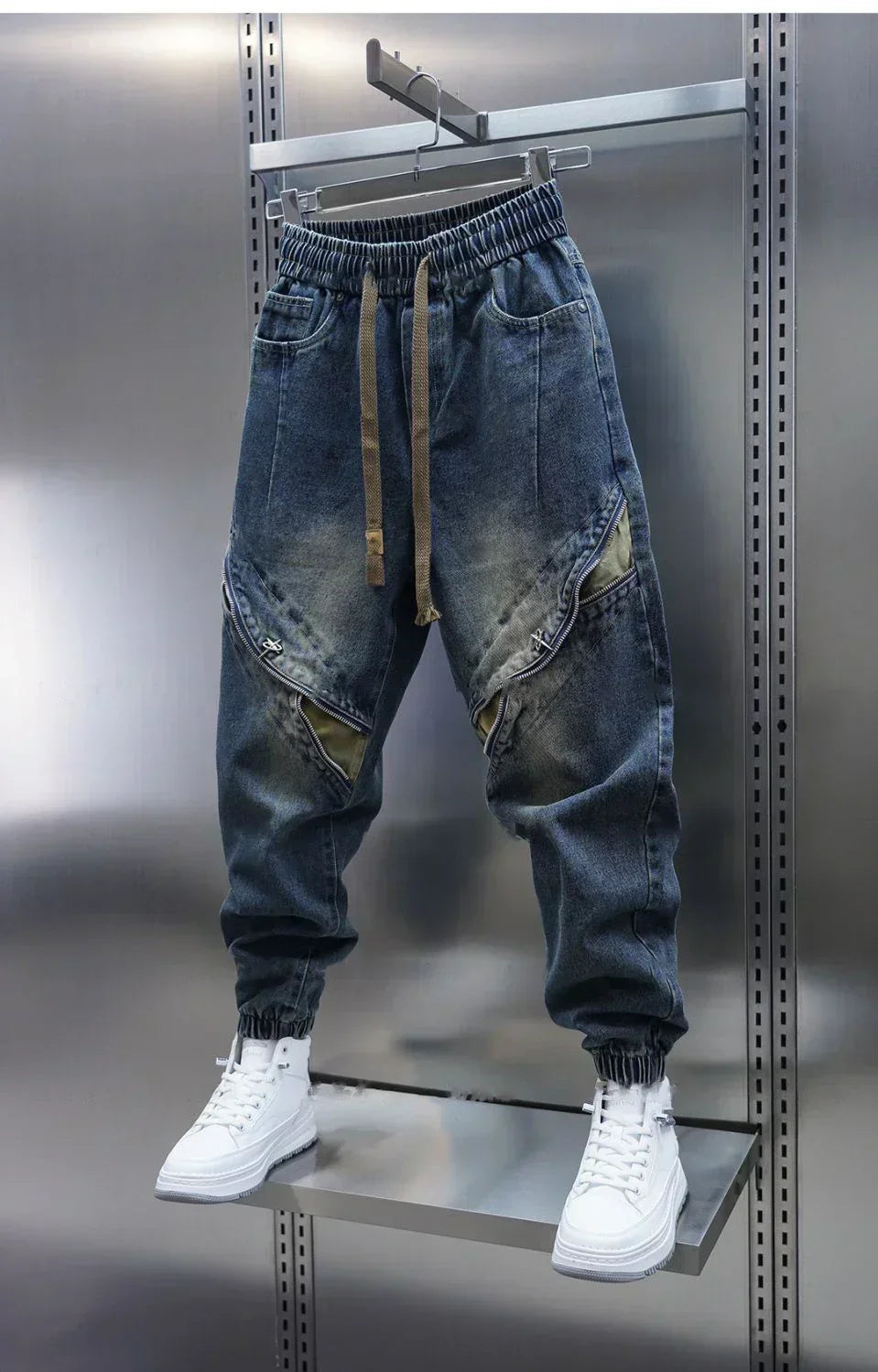 Laurent™ | Pantalones baggy de mezclilla con cinturón