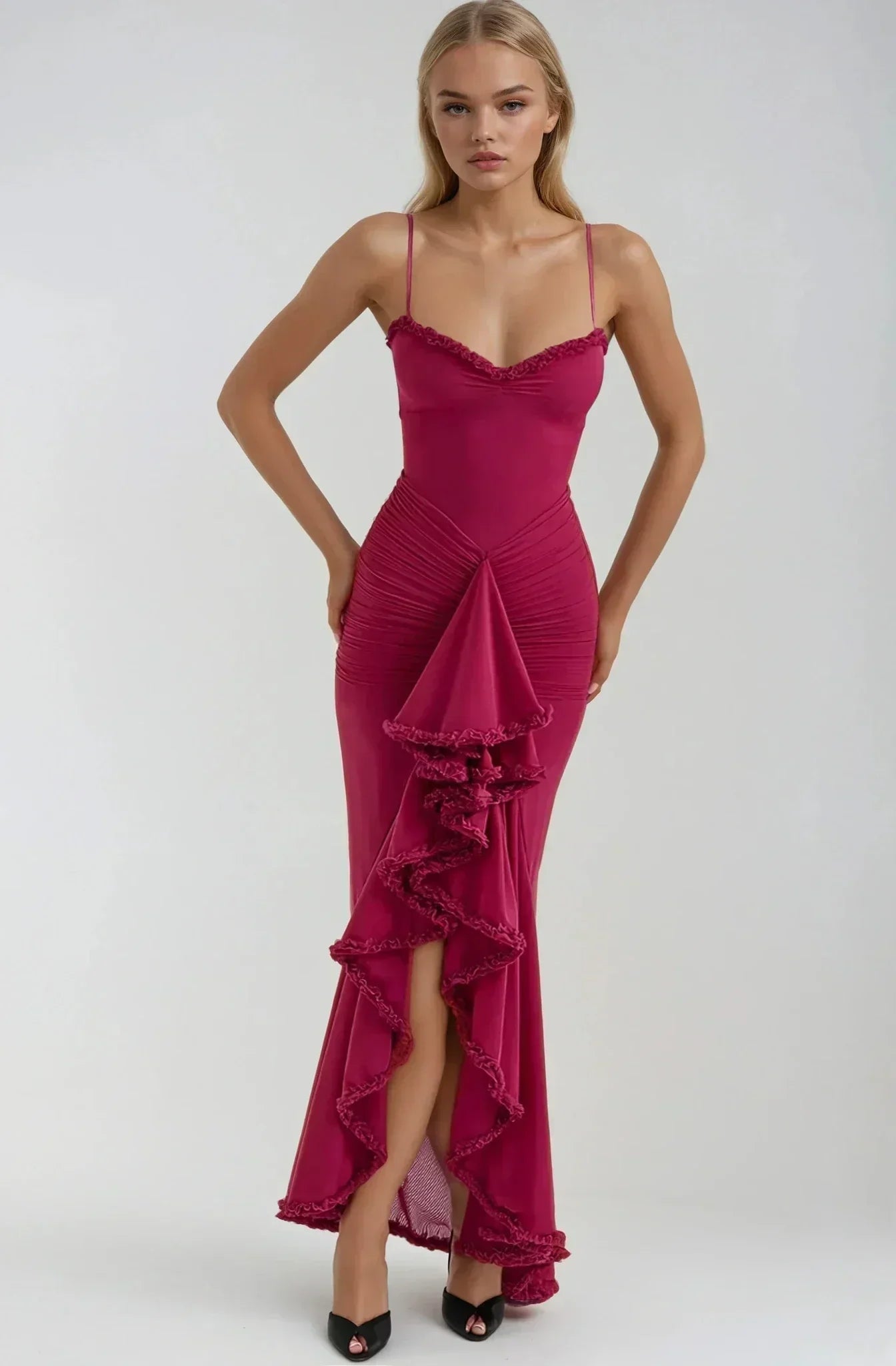 Chloe™ | Vestido de malla amarillo