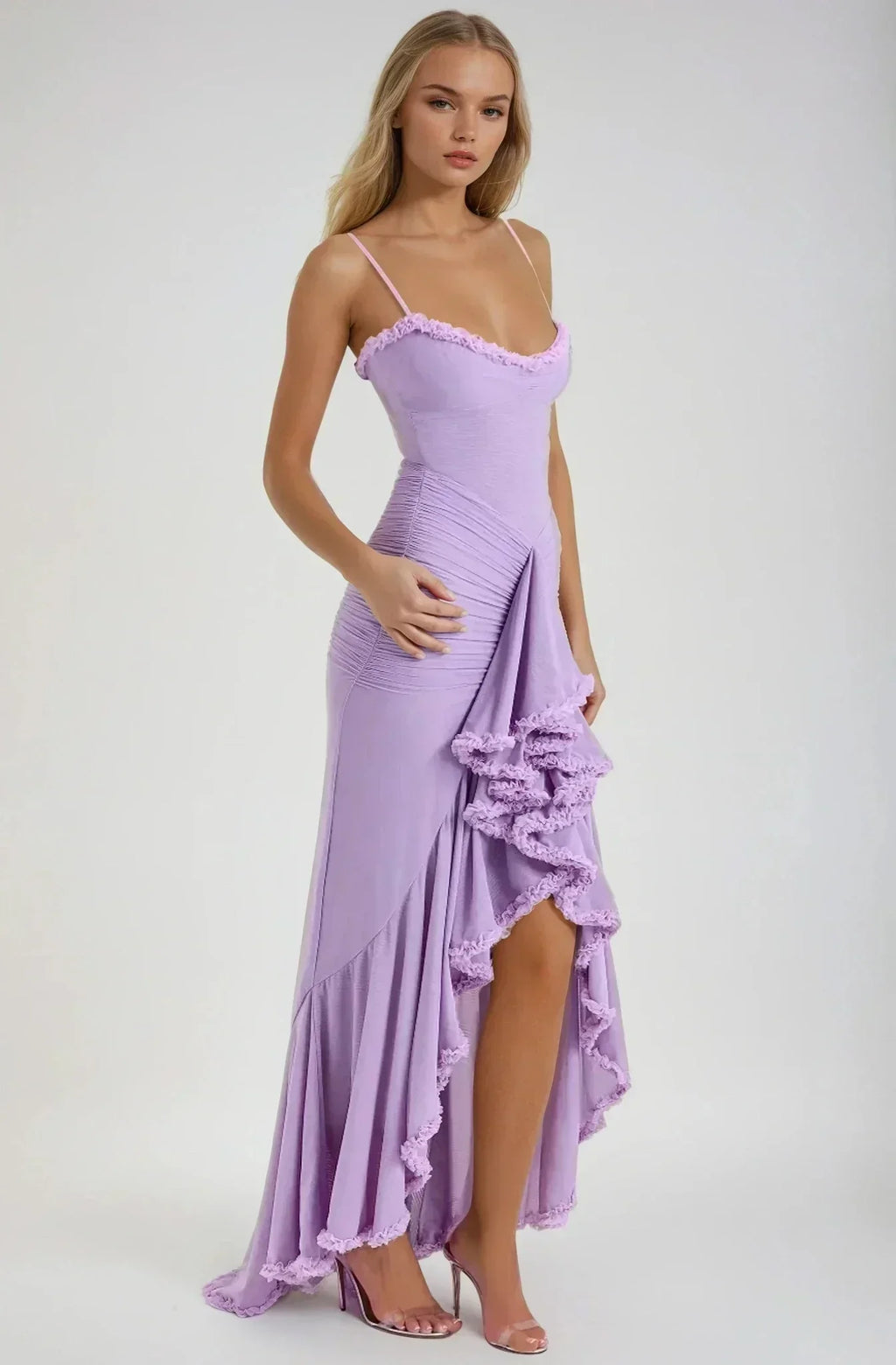 Chloe™ | Vestido de malla amarillo