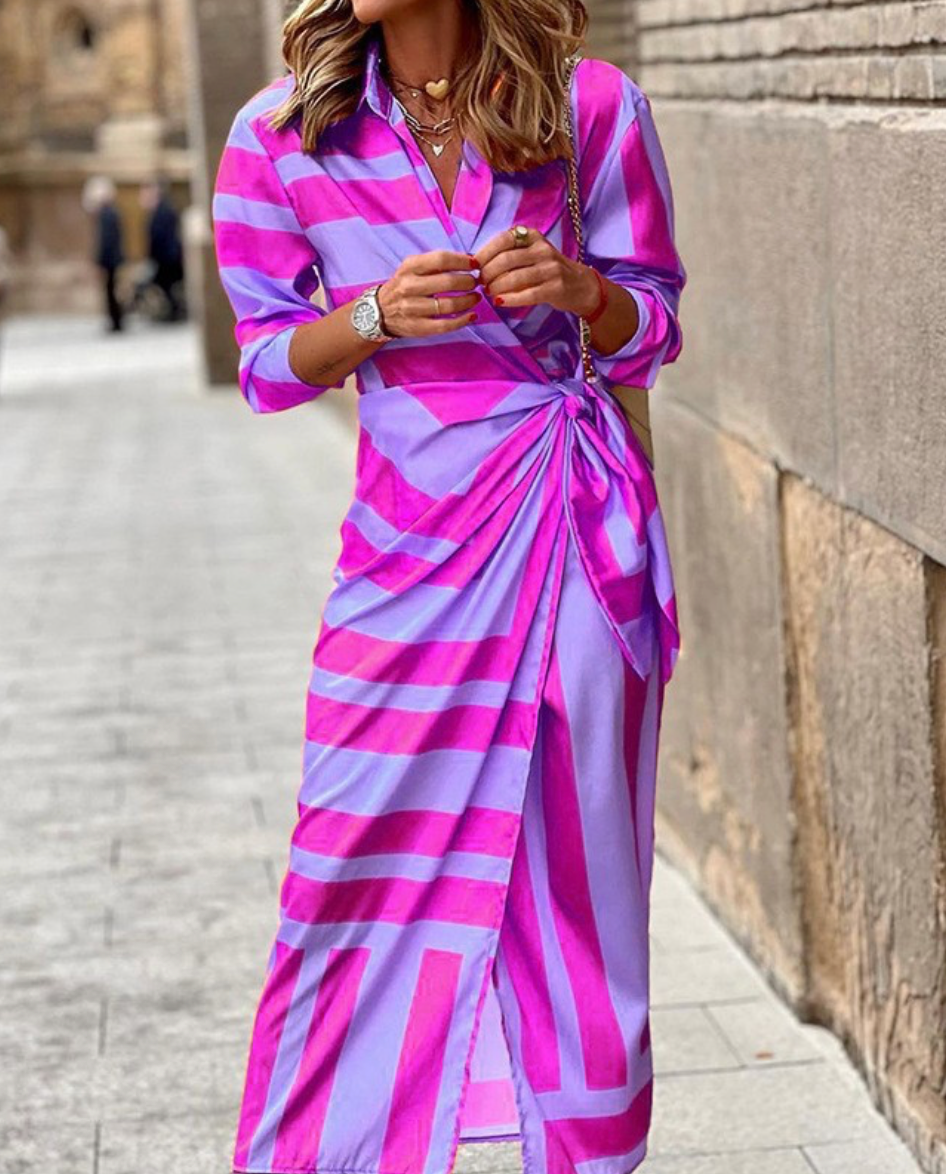 Elvina - Vestido envolvente estampado