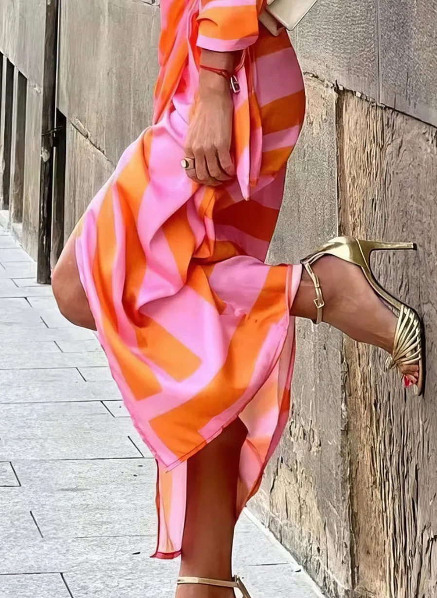 Elvina - Vestido envolvente estampado