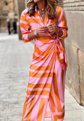 Elvina - Vestido envolvente estampado