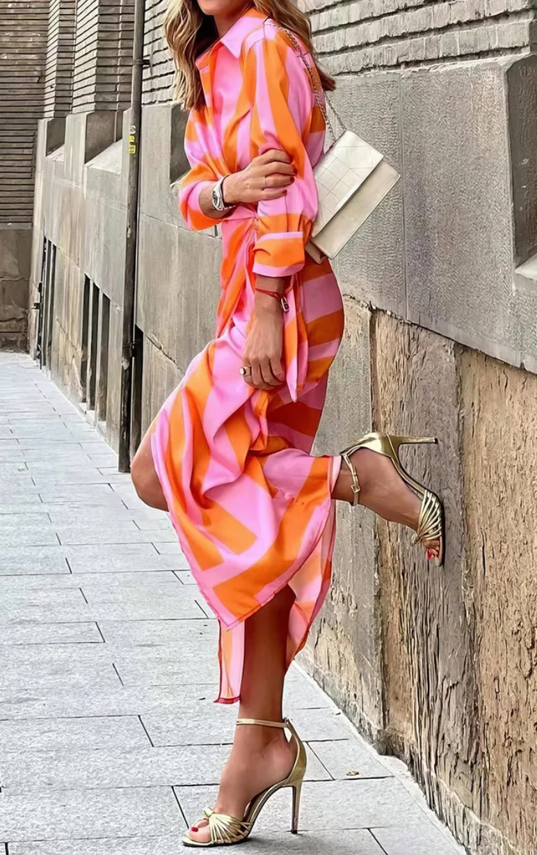 Elvina - Vestido envolvente estampado