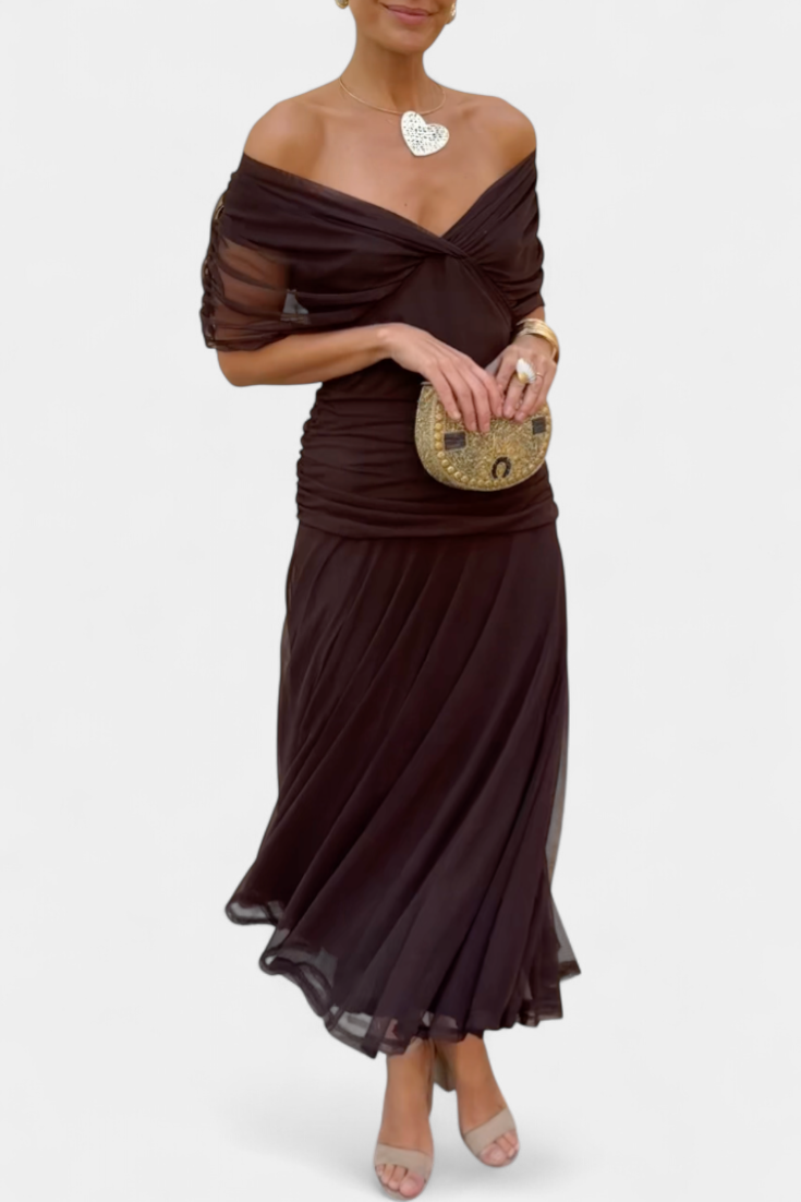 Magda™ | Vestido largo floral con escote en forma de corazón