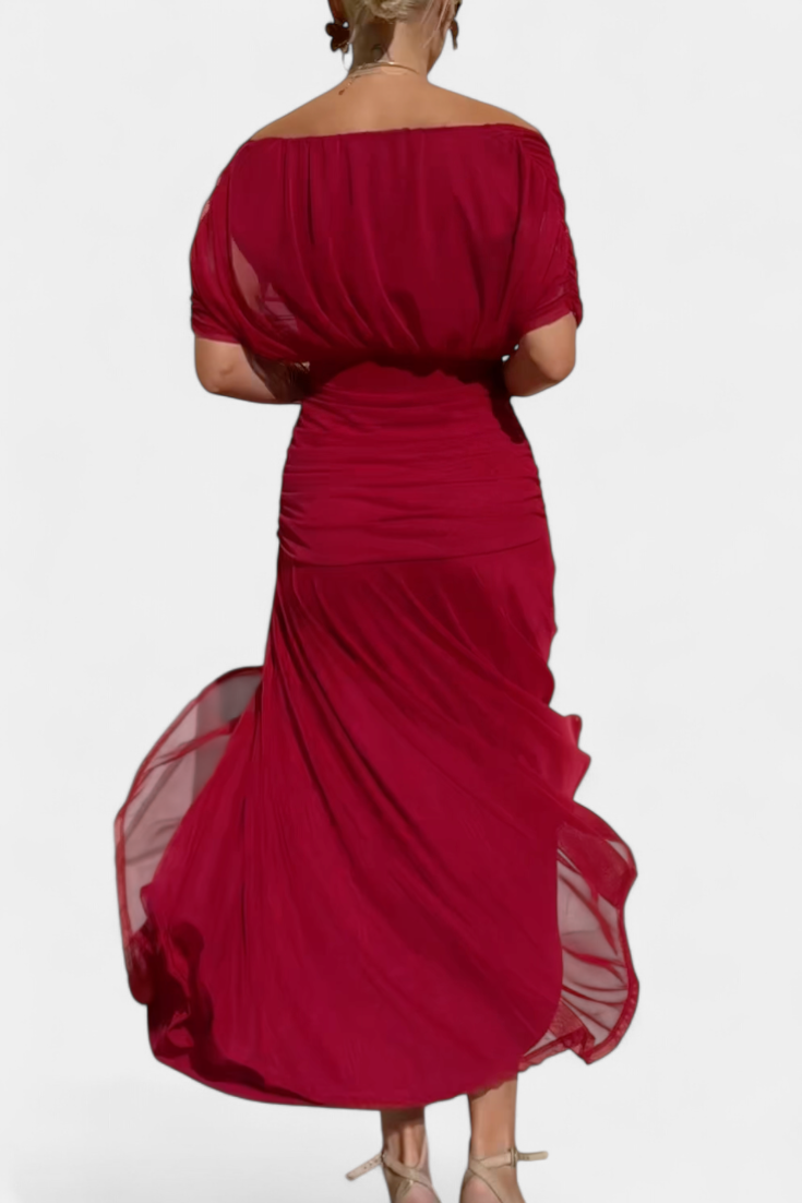 Magda™ | Vestido largo floral con escote en forma de corazón