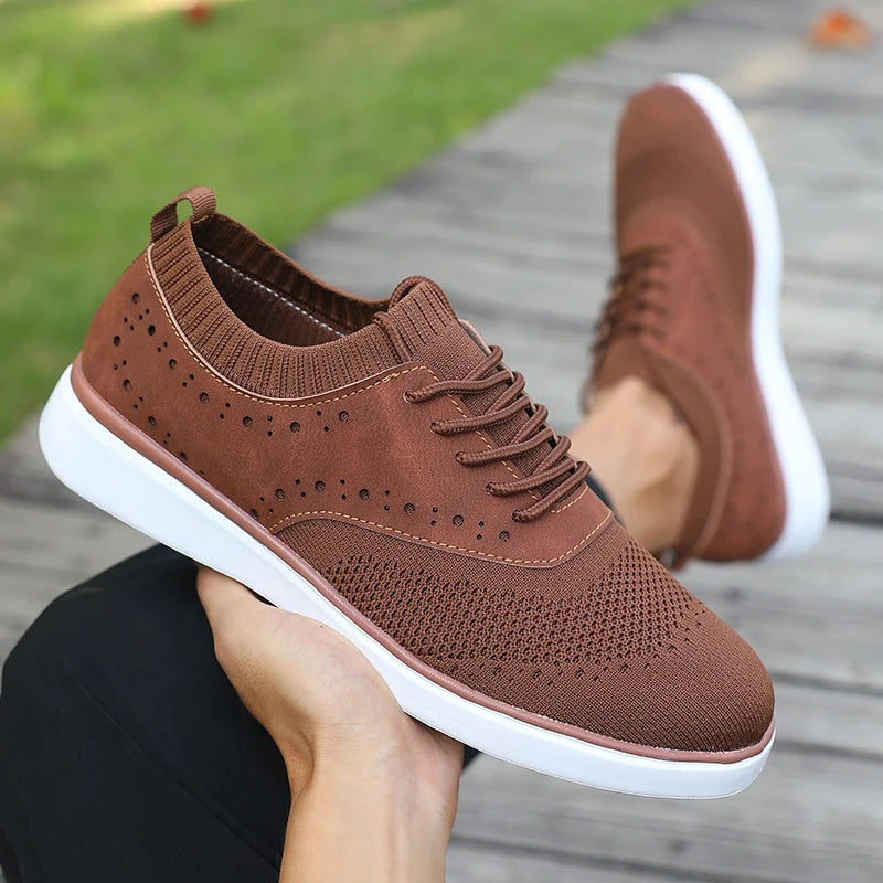 Zapatos deportivos transpirables para hombre de primavera y otoño, zapatos casuales de vestir a la moda, zapatos Oxford elegantes para hombre, mocasines para hombre 2025