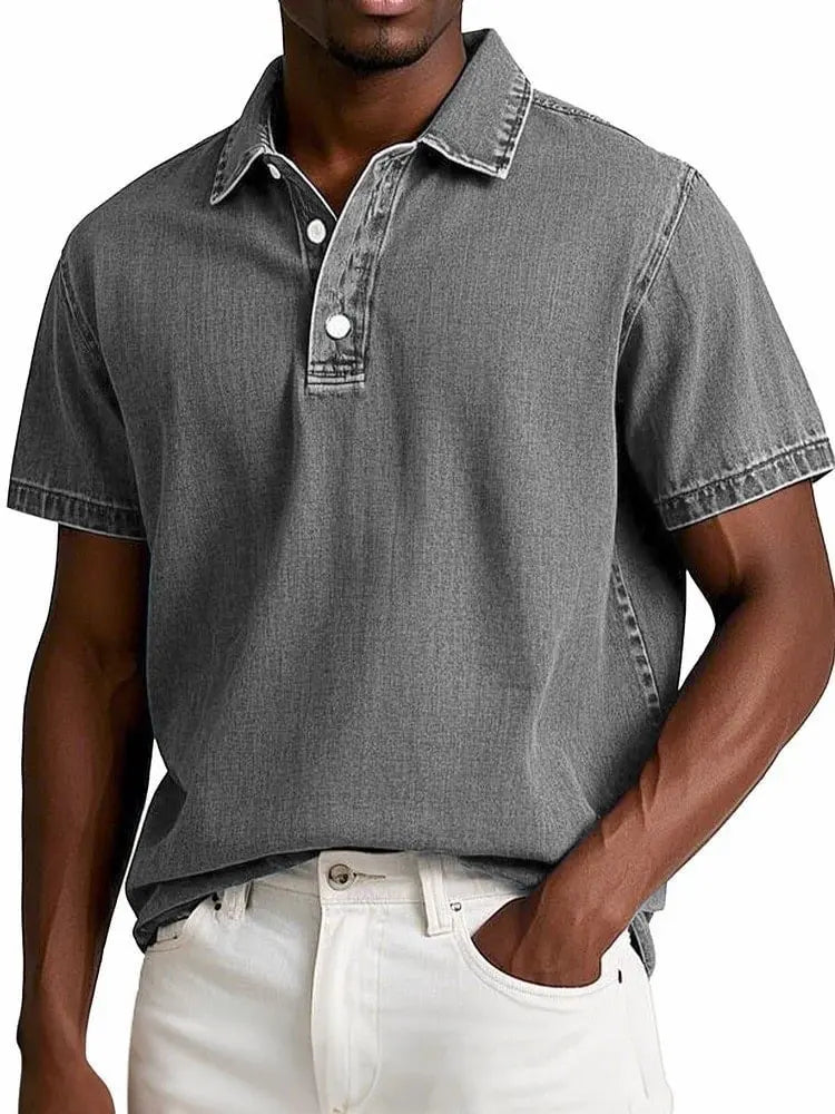 Antonio | Polo vintage para hombre con botones primavera-verano