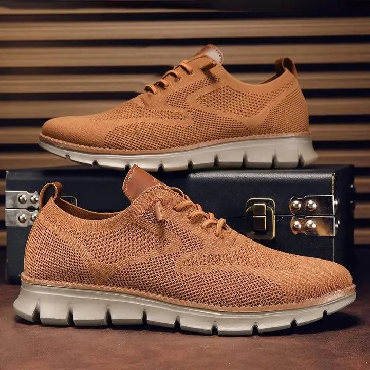 Nuevos mocasines ligeros para hombre - Tejido de malla transpirable, calzado casual con cordones, cómodos, tallas grandes, calzado casual personalizado