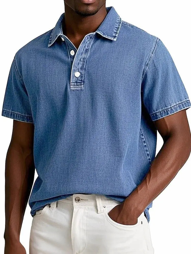 Antonio | Polo vintage para hombre con botones primavera-verano