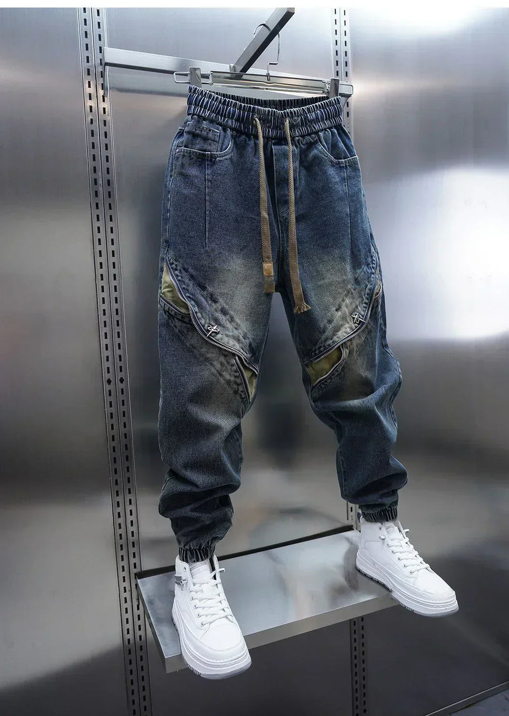 Laurent™ | Pantalones baggy de mezclilla con cinturón