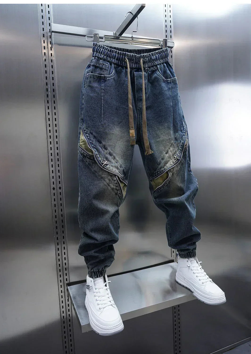 Laurent™ | Pantalones baggy de mezclilla con cinturón