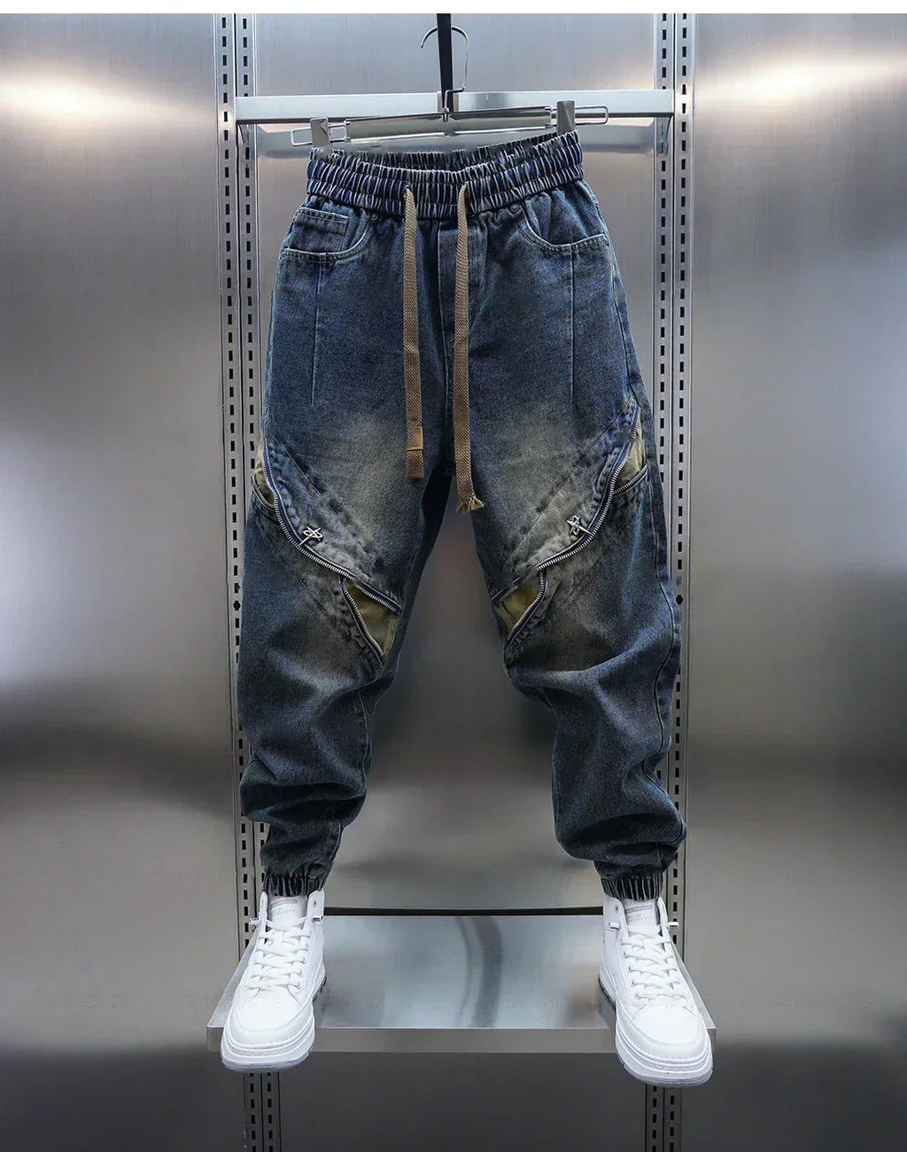 Laurent™ | Pantalones baggy de mezclilla con cinturón