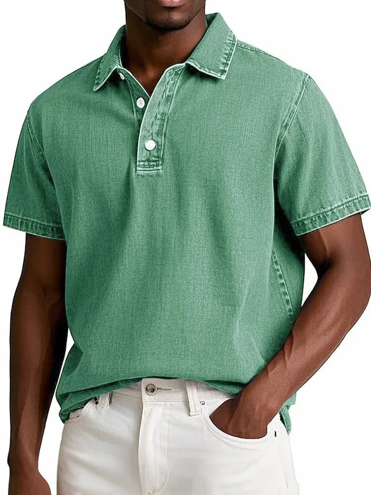 Antonio | Polo vintage para hombre con botones primavera-verano