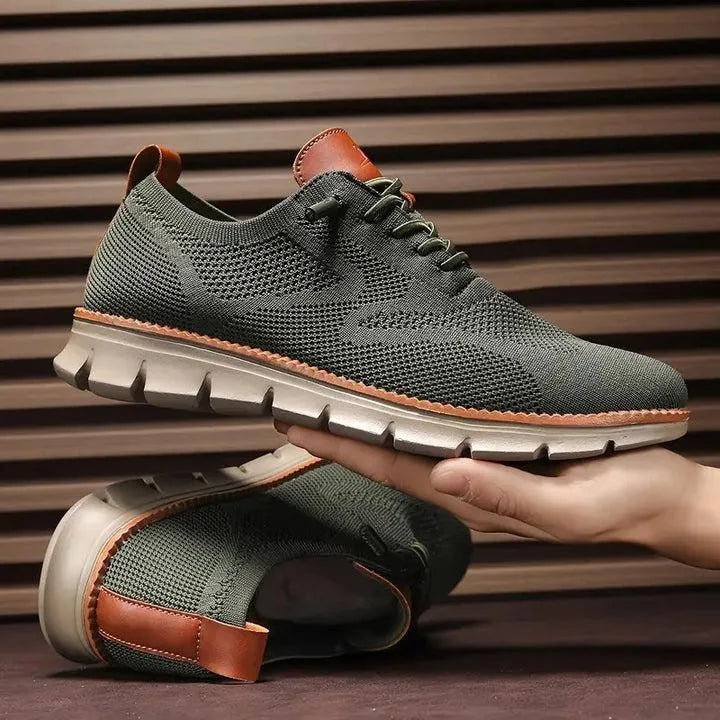 Nuevos mocasines ligeros para hombre - Tejido de malla transpirable, calzado casual con cordones, cómodos, tallas grandes, calzado casual personalizado